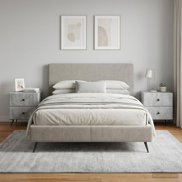 vidaXL Nočný stolík 2 ks Betónovo sivá 43 x 34,5 x 47,5 cm
