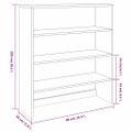 vidaXL Nadstavec na komodu HAMAR, tmavosivý 90x30x100 cm, borovica
