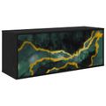 vidaXL Nástenný TV kabinet WIJHE 102 x 33 x 40 cm Čierny dub