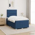 vidaXL Posteľ boxspring s matracom Modrá 120 x 200 cm Látka