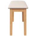 vidaXL Lavica 90 cm z masívneho dreva Guma