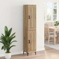 vidaXL Highboard Remeselný dub 34,5 x 34 x 180 cm Kompozitné drevo