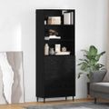 vidaXL Highboard 2 ks Čierny dub 69,5 x 34 x 180 cm Kompozitné drevo