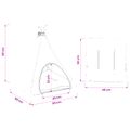 vidaXL Psí teepee s vankúšom Biela a šedá 50 x 50 x 60 cm Polyester