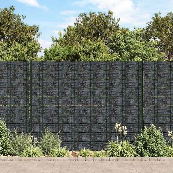 vidaXL Záhradné tieniace fólie 4 ks PVC 35x0,19 m sivé