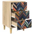 vidaXL Nočný stolík OMMEN 2 ks Dub sonoma 36 x 33 x 60 cm