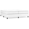 vidaXL Posteľný rám s boxspringom biely 200x200 cm umelá koža