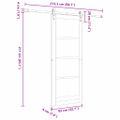vidaXL Posuvné dvere ORKDAL Prírodná 83 x 211 cm