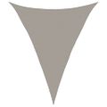 vidaXL Slnečná plachta 160 g/m² trojuholníková svetlosivá 5x6x6 m HDPE