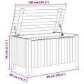 vidaXL Úložný box s vekom RANA biely 100x49x54 cm borovicový masív