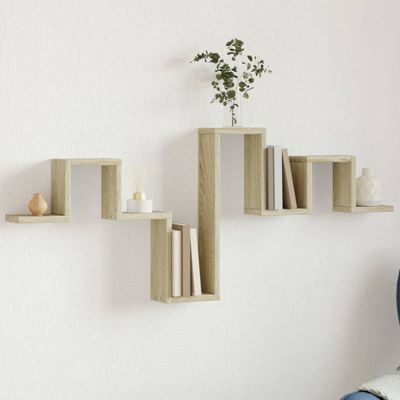 vidaXL Nástenná polica dub sonoma 104,5x10x43 cm kompozitné drevo