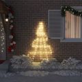 vidaXL LED Vianočný stromček so zemnými kolíkmi Teplá biela 182 cm Kov