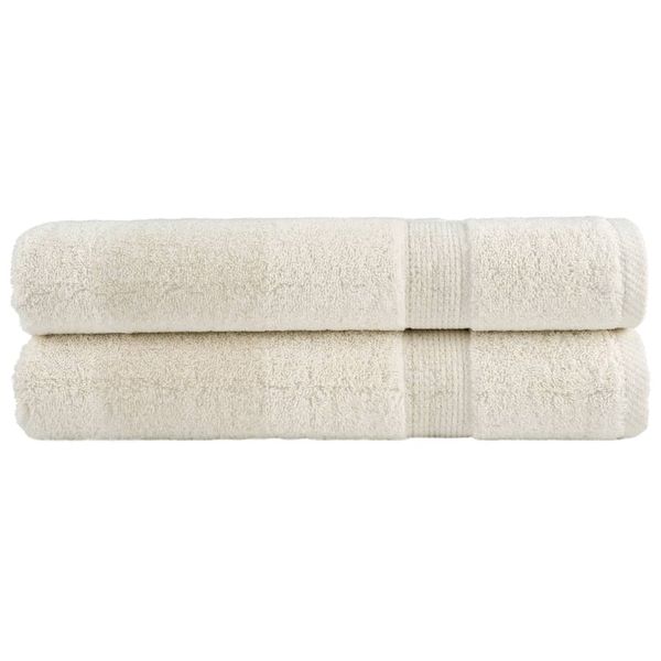 vidaXL Prémiové uteráky SOLUND 2 ks krémové 100x200cm 600 g/m2