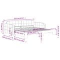 vidaXL Denná posteľ s rozkladacou posteľou ružová 100x200 cm zamat