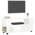vidaXL TV skrinka lesklá biela 102x34,5x43 cm kompozitné drevo