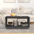 vidaXL Konferenčný stolík sivý 80x50x40 cm borovicový masív