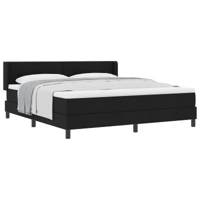 vidaXL Posteľ s pružinovým rámom Čierny 200 x 180 cm látka