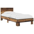 vidaXL Rám postele s čelom Staré drevo 80 x 200 cm Kompozitné drevo