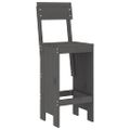 vidaXL Barové stoličky 2 ks sivé 40x48,5x115,5 cm borovicový masív
