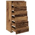 vidaXL Komoda so 6 zásuvkami, staré drevo 50x34x96cm, kompozitné drevo