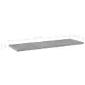 vidaXL Prídavné police 8 ks, betónovo sivé 60x20x1,5 cm, drevotrieska