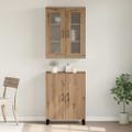 vidaXL Highboard 2 ks dub artisan 69,5 x 34 x 180 cm Kompozitné drevo