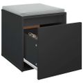 vidaXL Box so zásuvkou čierny 40,5x40x40 cm kompozitné drevo