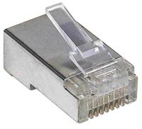 Intellinet konektor RJ45, Cat5e, Cat6, Cat6a, tienený STP, 50µ, drôt, 100 ks v nádobe