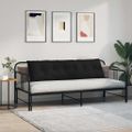 vidaXL Poduška na chrbát Čierna 180 x 19 x 50 cm látka