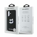 Karl Lagerfeld puzdro pre iPhone 16 6,1" KLHMP16SSCHPPLK čierne hardcase Silicone Choupette Head Print MagSafe