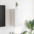 vidaXL Nástenné TV skrinky 2 ks lesklé biele 30,5x30x30 cm