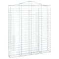 vidaXL Oblúkový gabionový kôš 3 ks 200x30x220/240cm pozinkované železo