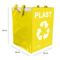 Tašky na triedený odpad SORT EASY 4 CARTON, 30x30x40cm, 4x36l, 4ks SIXTOL