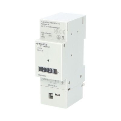 Počítadlo prevádzkových hodín PALADIN 311280 (BW 70.89), 230V, 50Hz, 2mod., sivé, na DIN lištu