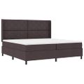 vidaXL Posteľ s pružinovým rámom Tmavohnedá 200 x 200 cm látka