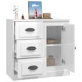 vidaXL Komoda lesklá biela 70x35,5x67,5 cm spracované drevo