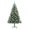 vidaXL Umelý vianočný stromček s umelým snehom 300 LED Teplá biela