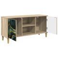 vidaXL TV skrinka WIJHE 102 x 33 x 50 cm Sonoma Kompozitné drevo