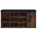 vidaXL Lavička na topánky dymový dub 102x32x50 cm kompozitné drevo