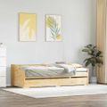 vidaXL Denná posteľ s výsuvným lôžkom bez matraca IRUN 90x200 cm