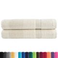 vidaXL Prémiové uteráky do sauny SOLUND 2 ks krémové 80x200cm 600 g/m2