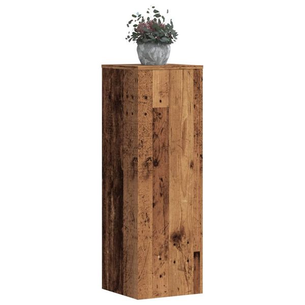 vidaXL Stojany na kvety 2ks, staré drevo 33x33x100cm, kompozitné drevo