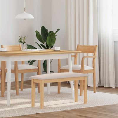vidaXL Lavica 90 cm z masívneho dreva Guma