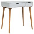vidaXL Sada toaletného stolíka FAUSKE 3 ks Biela 76 x 50 x 143 cm