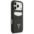 Guess 4G Double Card Triangle puzdro pre iPhone 17 Pro čierne