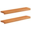 vidaXL Parapety 2 ks Svetlohnedá 80 x 15 x 2 cm Masívne bukové drevo