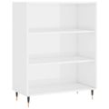 vidaXL Vysoká skrinka lesklá biela 69,5x32,5x180 cm kompozitné drevo