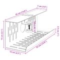 vidaXL Úložný box na káble pod stôl 2 ks Biela 35 x 12 x 13 cm Oceľ