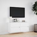 vidaXL TV nástenná skrinka s LED svetlami biela 100x31x45 cm