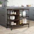 vidaXL Kuchynský vozík hnedý dub 100x45x89,5 cm kompozitné drevo